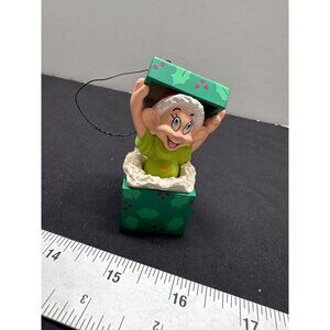 Disney Hallmark Dopey Pop-Up Christmas Ornament Green Holly Design
